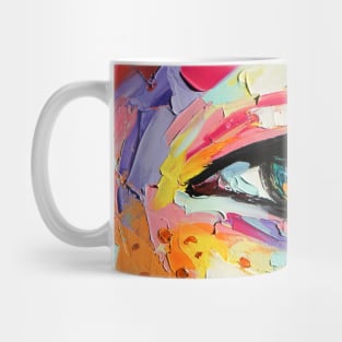 Oil painting of a big eye. Mug